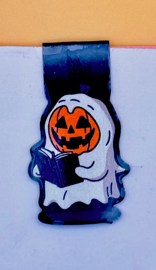 Ghost Pumpkin Magnetic Bookmark